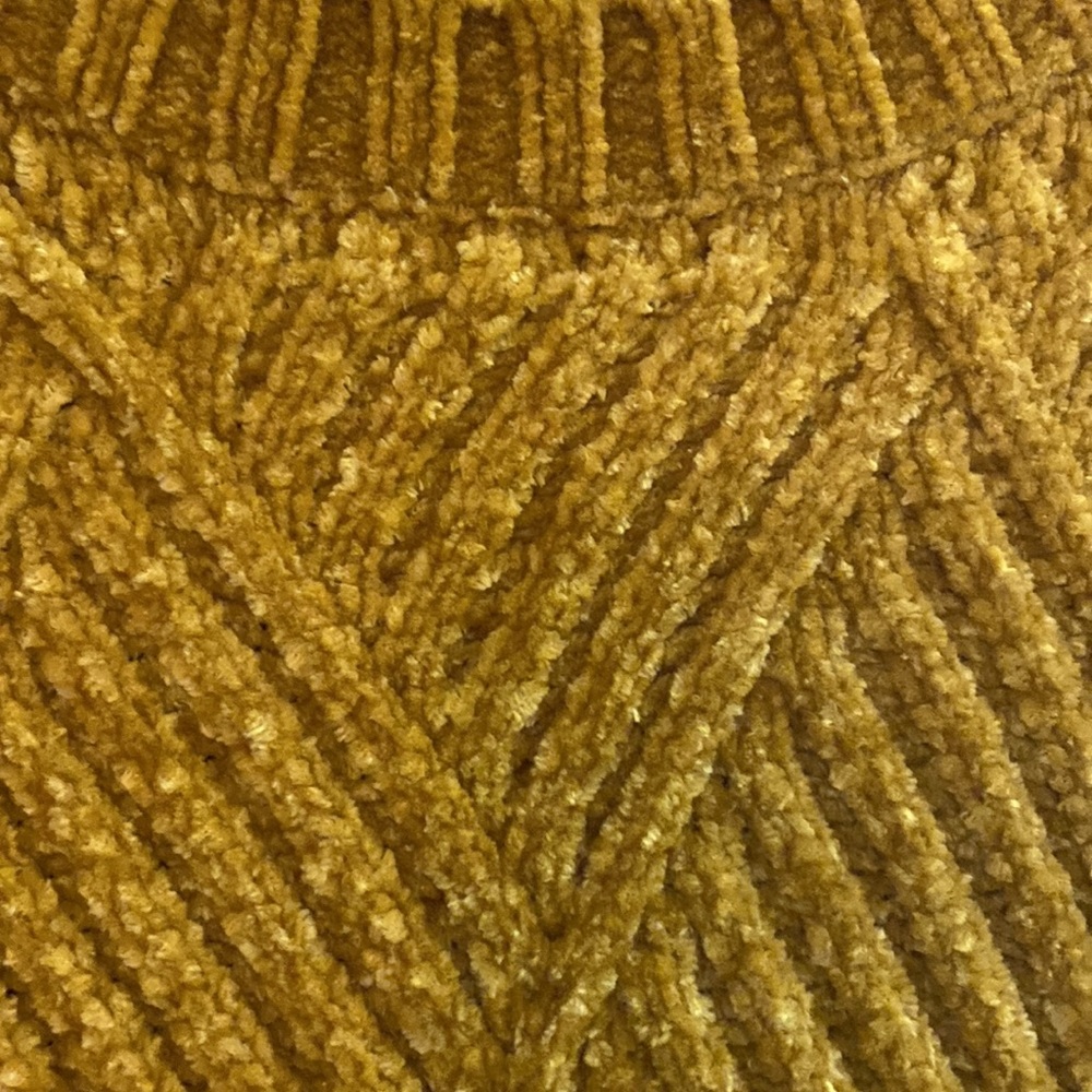 Warm Chenille Sweater Harvest Gold Crew Neck ~ EUC